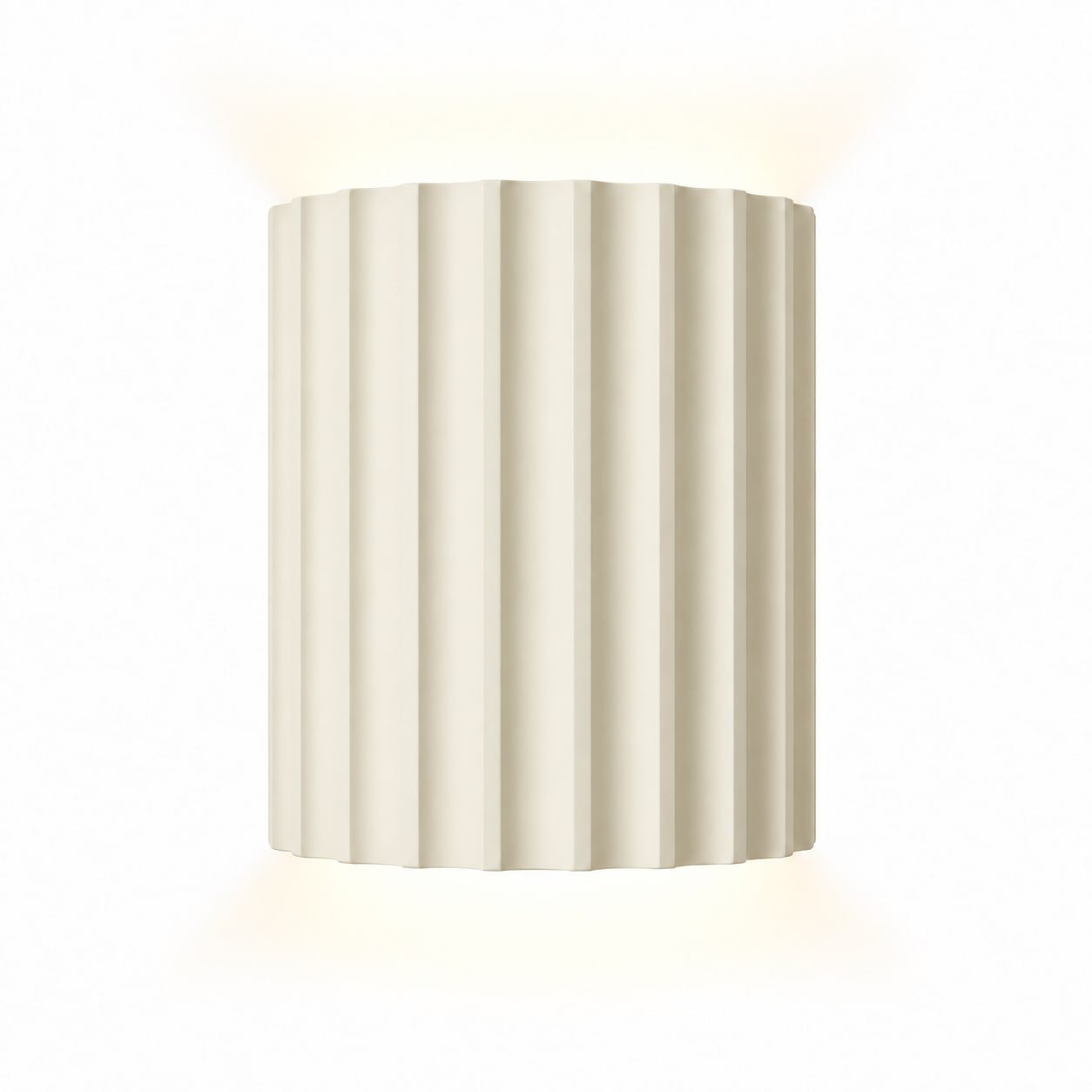 SH501 Ribbed Resin Wall Light in white, grey, orange and green, on a white background
